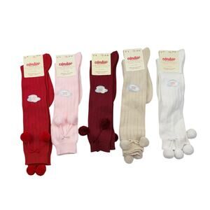 NEW Condor Pom Pom Knee High Socks Bundle 5 Pair